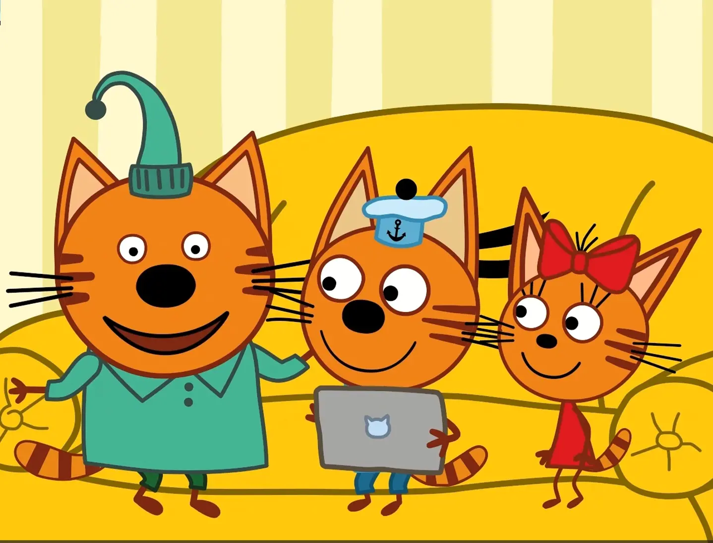 Три кота.Видео поздравление с Новым годом для девочки