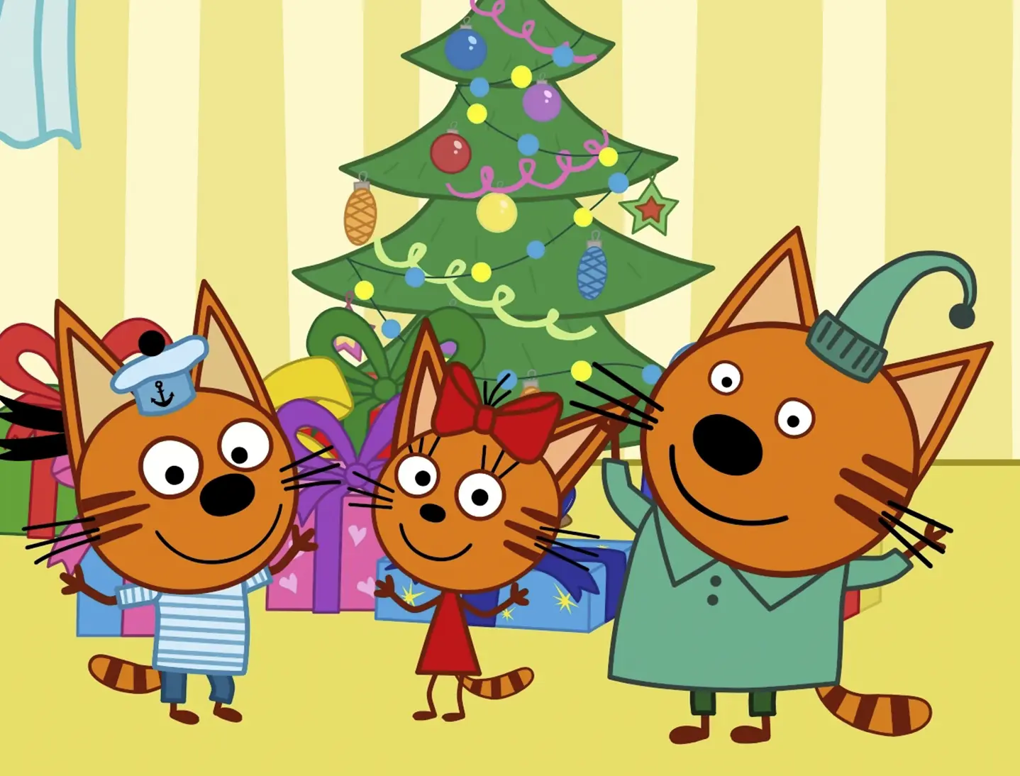 Три кота.Видео поздравление с Новым годом для мальчика