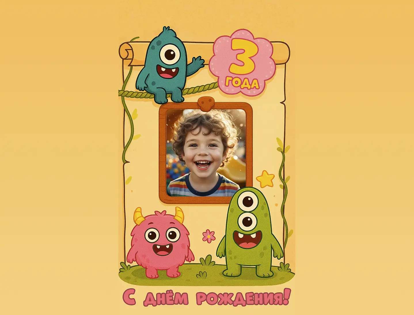 Посмотрите пример видео с этой картинкой и создайте своё