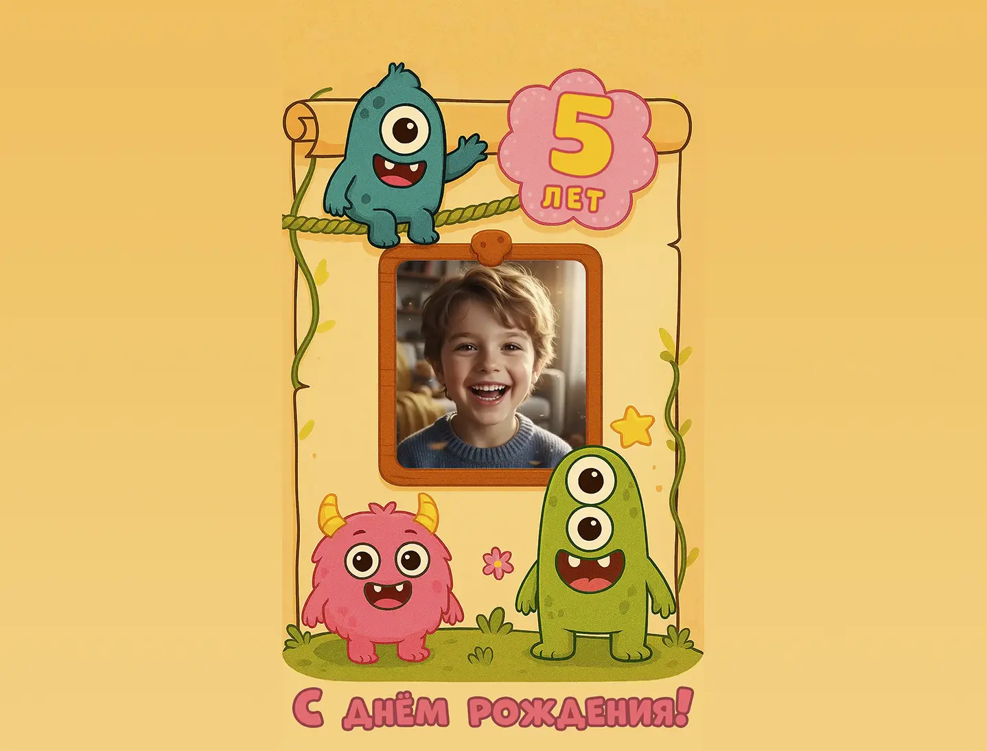 Посмотрите пример видео с этой картинкой и создайте своё