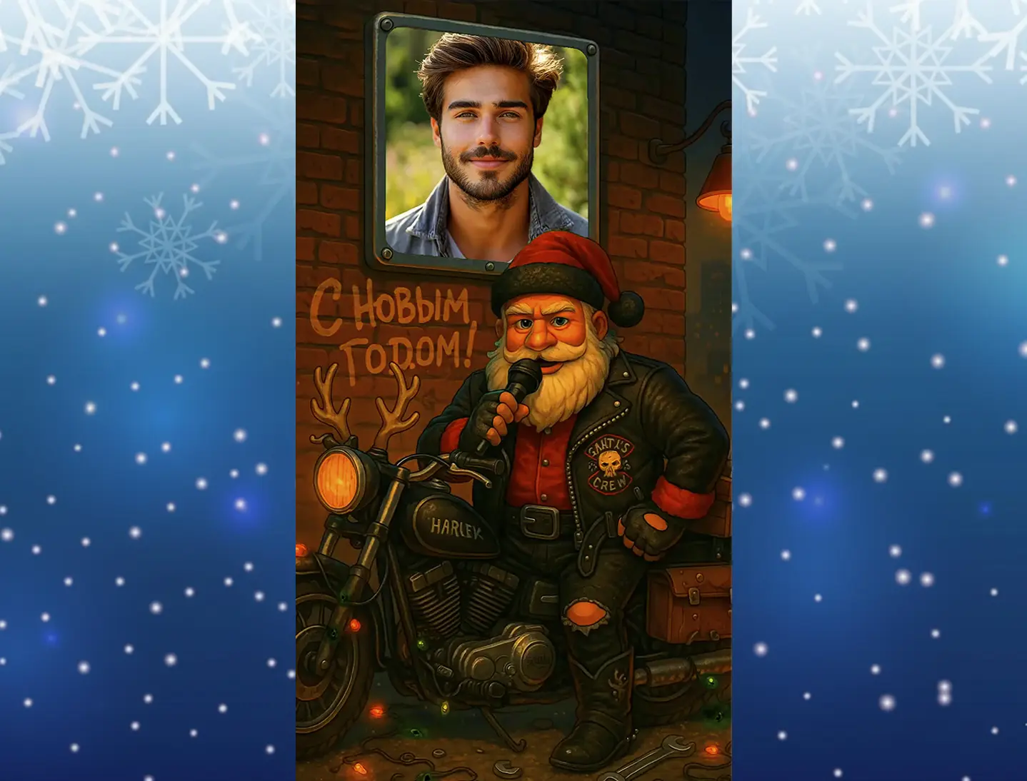 Поздравление с новым годом мужчине байкеру
