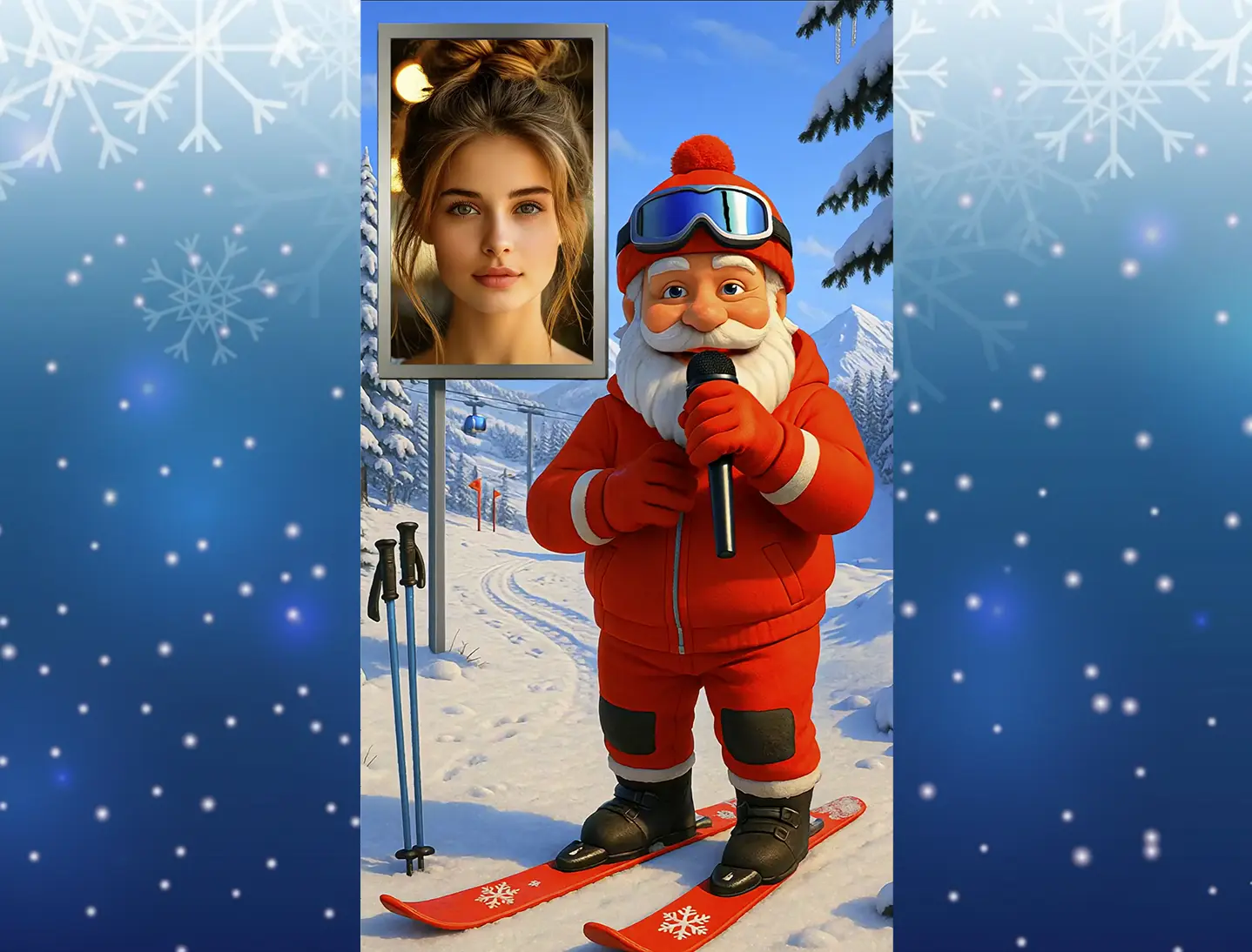 Музыкальное поздравление с новым годом женщине горнолыжнице