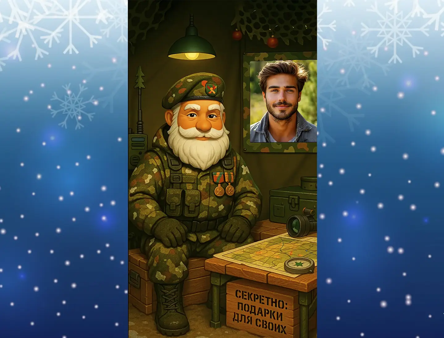 Прикольное поздравление с новым годом мужчине военному разведчику