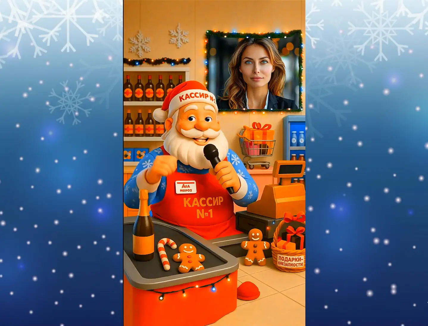 Музыкальное поздравление с новым годом женщине кассиру