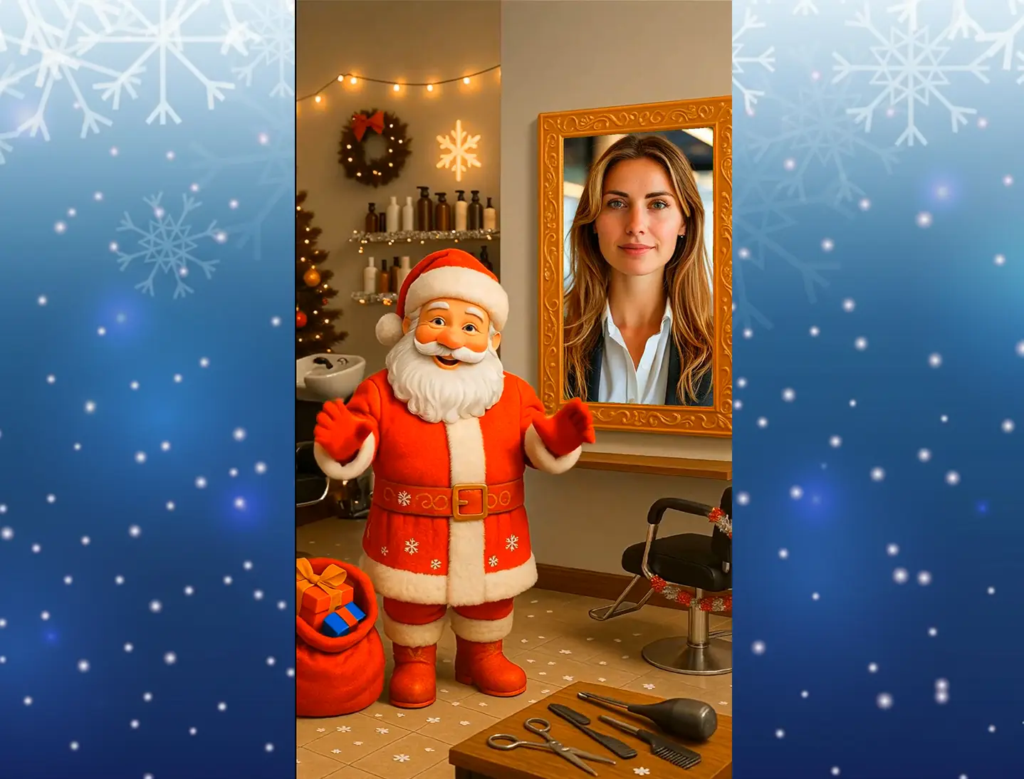 Видео поздравление с новым годом коллеге женщине парикмахеру