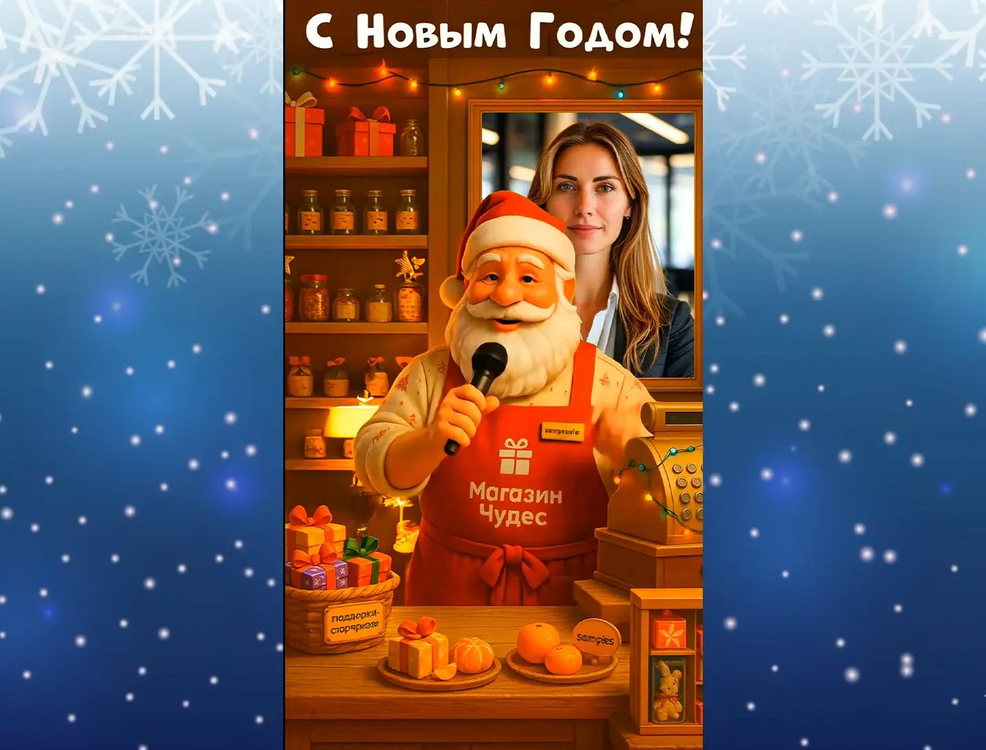 Музыкальное поздравление с новым годом женщине продавцу